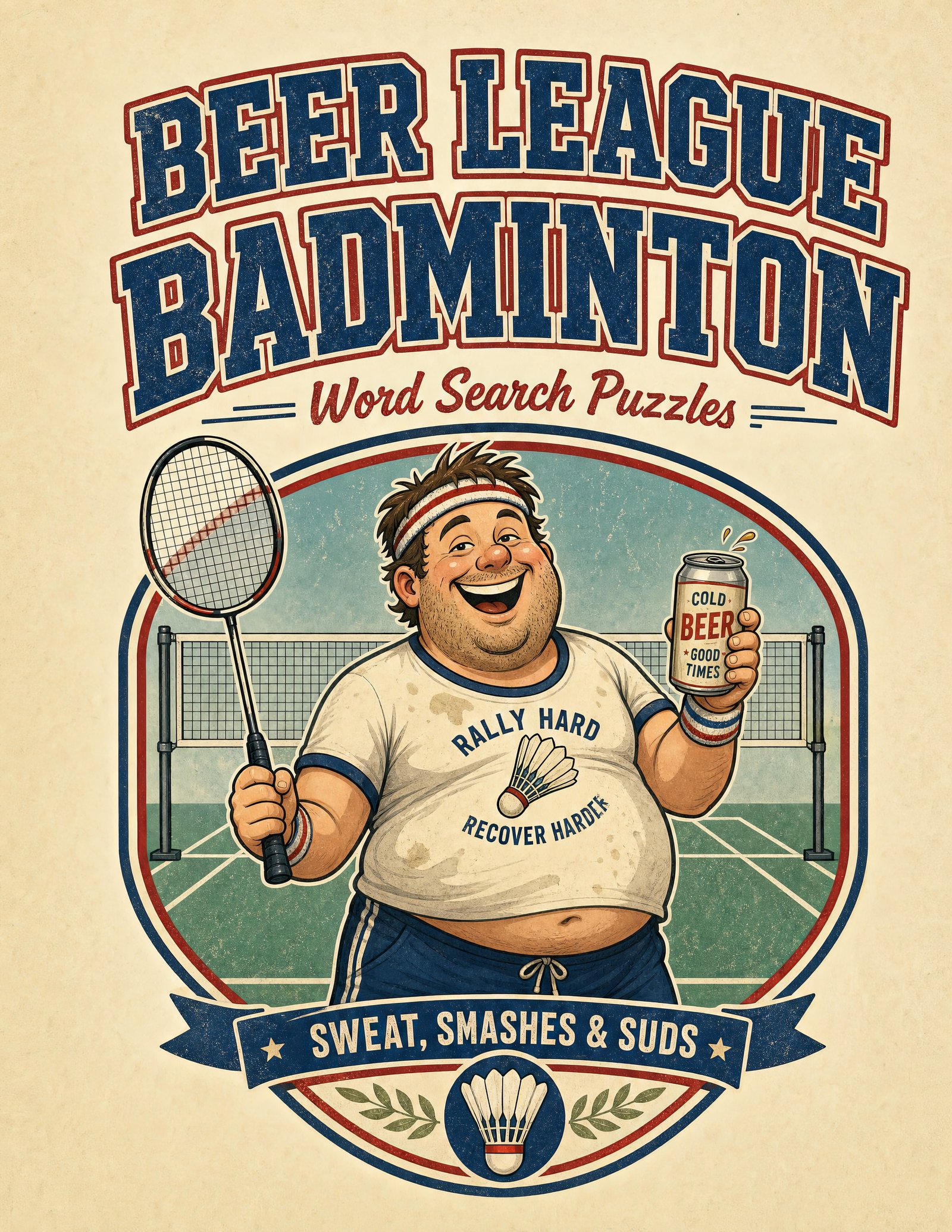 Beer League Badminton: Word Search Puzzles book cover