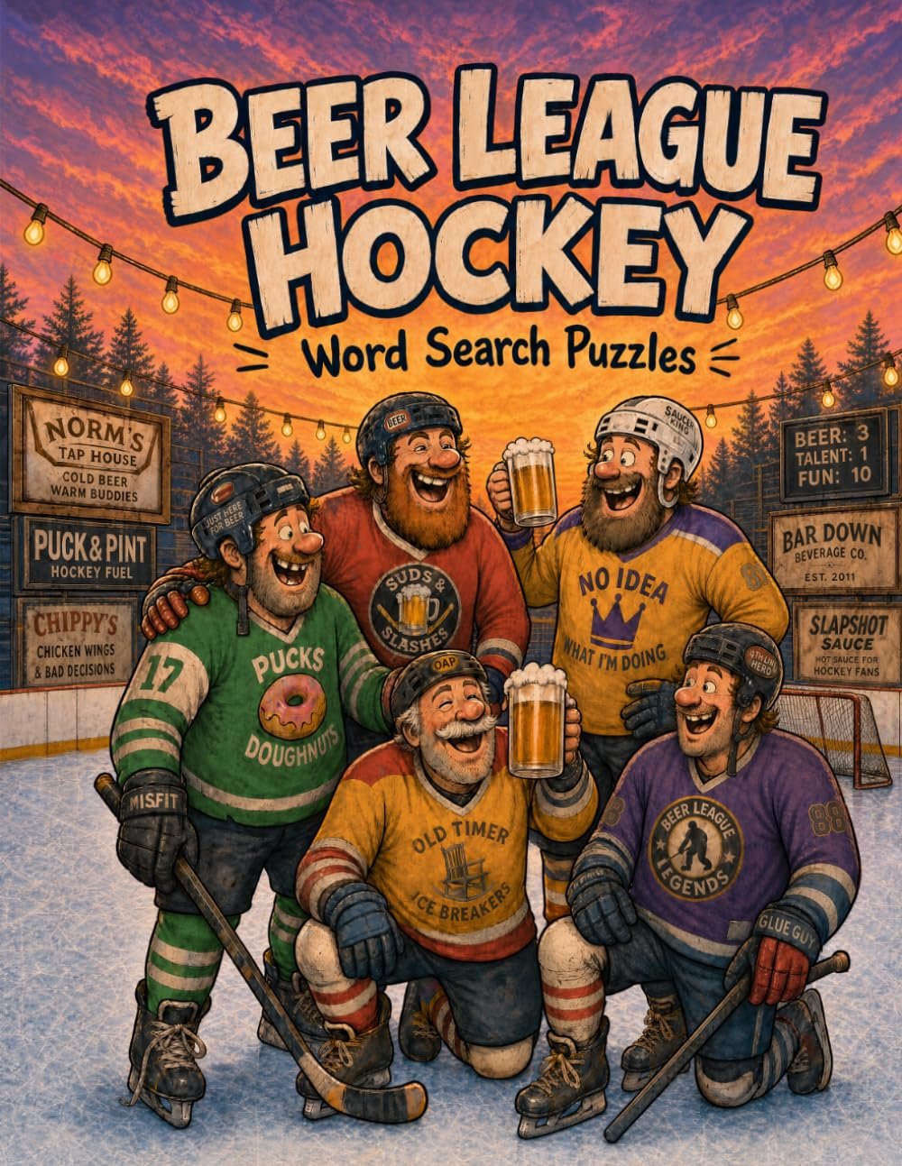 Beer League Hockey: Word Search Puzzles book cover