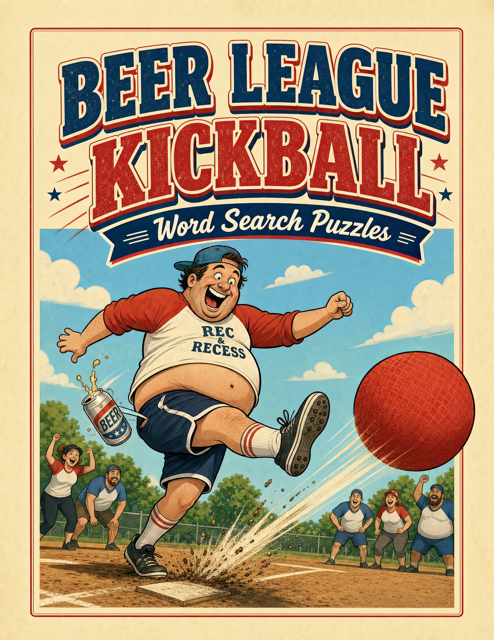 Beer League Kickball: Word Search Puzzles book cover