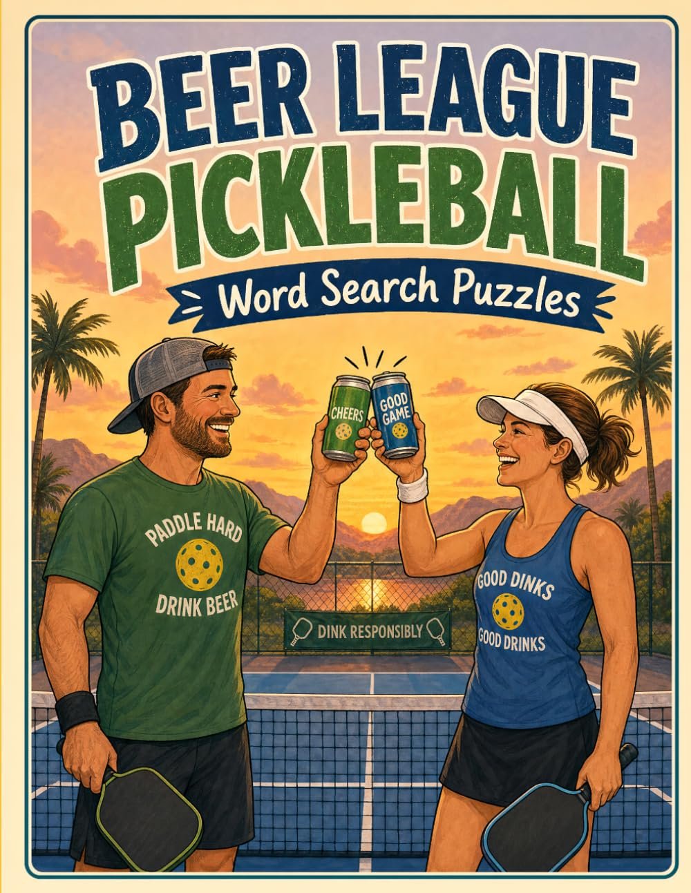 Beer League Pickleball: Word Search Puzzles book cover